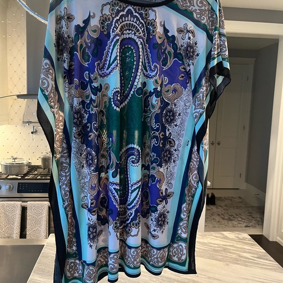 Mod INC INTERNATIONAL CONCEPTS caftan flowing top or cover up one size - Picture 13 of 17